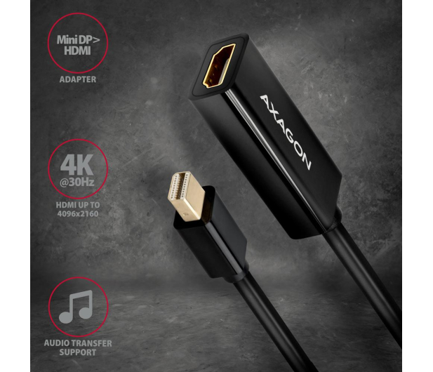 Axagon RVDM-HI14N Mini DisplayPort - HDMI adapter, 4K/30Hz - 1485477 - zdjęcie 4
